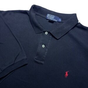 Polo Ralph Lauren Mens XL faded black Short‎ Sleeve Red pony golf preppy shirt